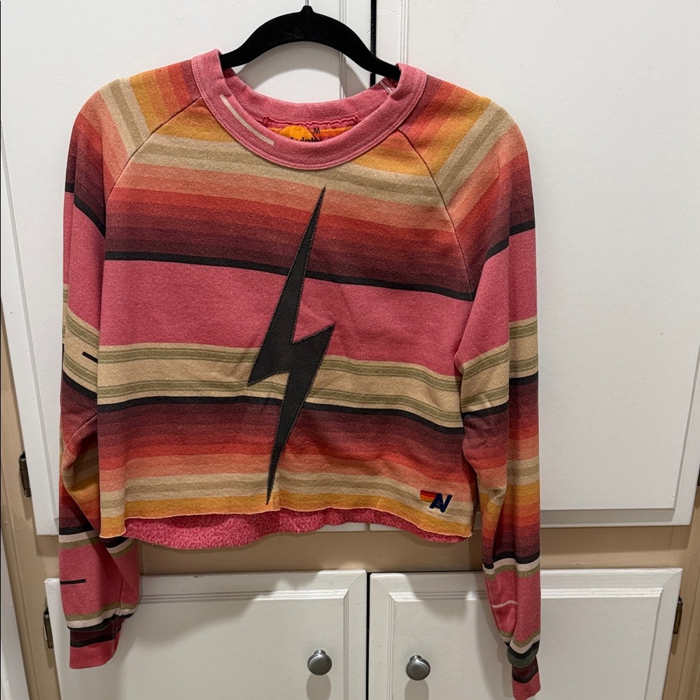 Aviator Nation Serape Bolt Stitch
Cropped Sweatshirt & Jogger Set - Picture 12 of 12